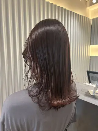 ミディアム カラー パーマ ヘアアレンジ 押切 響　のヘアスタイル