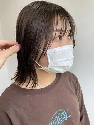 ミディアム カラー ボブ美容師 /馬場 翼のヘアスタイル