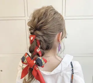 ヘアアレンジ 🦋ミルクティーベー ジュ🦋mayukiのヘアスタイル