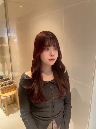 ロング カラー 縮毛矯正/レイヤー /ひかるのヘアスタイル