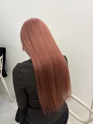 ロング 艶髪ハイトーンカラー 渋谷🎀ririkaのヘアスタイル