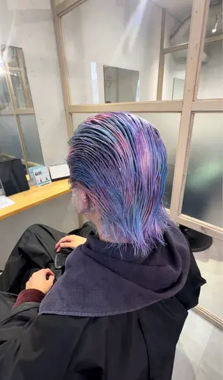 ショート カラー メンズ JOS所属・上野/エフェクトブリ ーチ✂︎touiのヘアスタイル