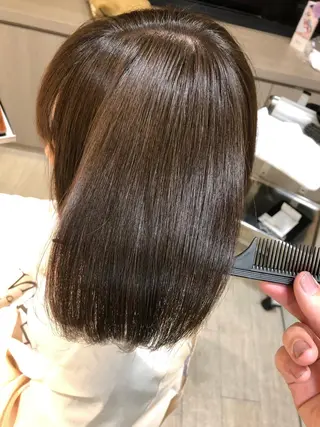 セミロング ブリーチ/髪質改善 NYNY大久保のヘアスタイル