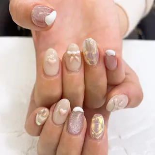 ネイル ⭐︎休業中の練習⭐︎ JNA認定講師髙橋のネイルデザイン