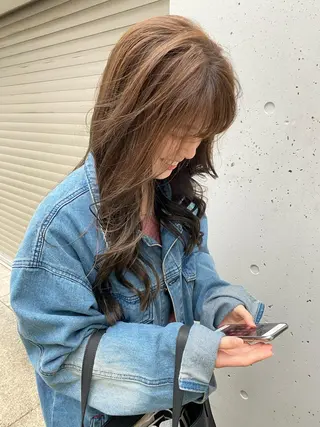 ロング カラー パーマ お任せヘア☘️☘️ 及川渚のヘアスタイル