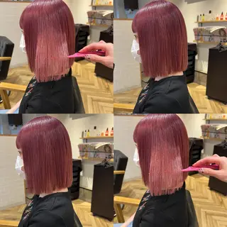 セミロング カラー 艶カラー/韓国顔周り 🎀mamiのヘアスタイル