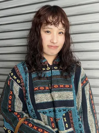 セミロング momoca/松本/ 暖色カラー/ボブのヘアスタイル