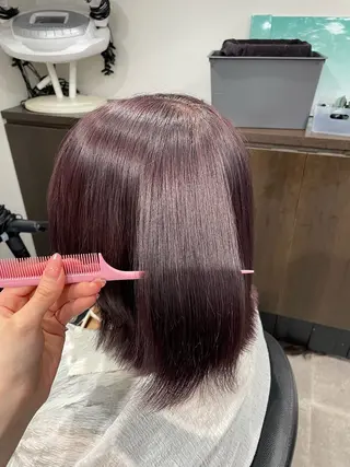 ミディアム カラー 🎀暖色/ラベンダー /paru🤍のヘアスタイル