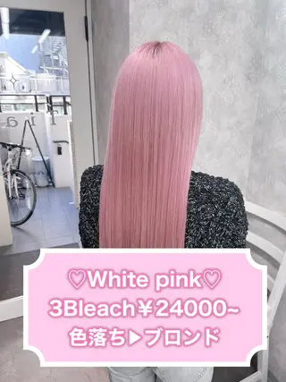 セミロング カラー 💕ブリーチ/ヘアメ 🎀YUUKAのヘアスタイル