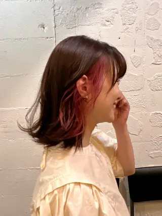 ロング カラー 透明感/血色カラー/ 似合せレイヤー/ゆいのヘアスタイル