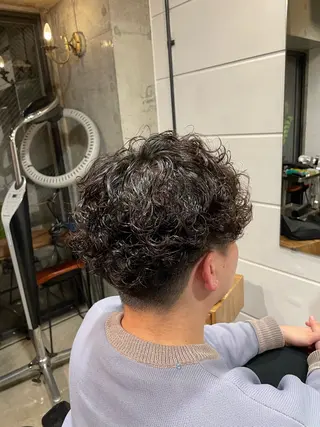 ショート パーマ メンズ 【お洒落パーマ】 Elme　肥塚康汰郎のヘアスタイル