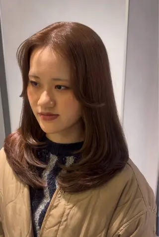 セミロング カラー 彩華 🎀 西梅田美容室のヘアスタイル