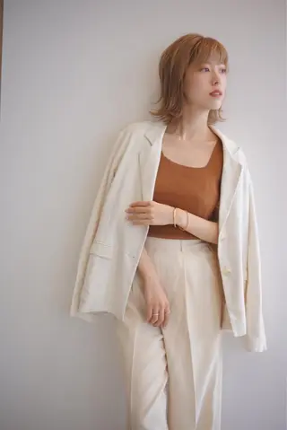 ミディアム カラー モリシュンスケ /レイヤー/髪質改善のヘアスタイル