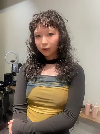 ロング パーマ アトム/ウルフ パーマ/レイヤーのヘアスタイル