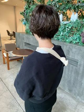 ショート パーマ 田中 亜沙美のヘアスタイル