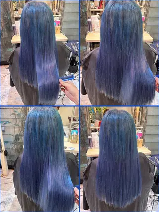 ロング カラー ササ キのヘアスタイル