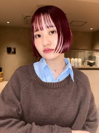 ショート ボブ/タイトアレンジ 個性派結婚式アレンジのヘアスタイル