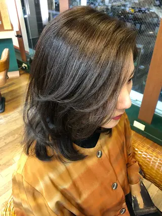 ミディアム 髪質改善/艶カラー 塩野成一のヘアスタイル