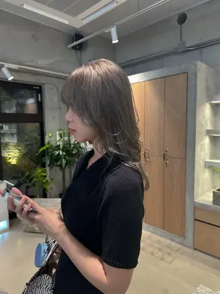 セミロング 栄/レイヤーカット /オリーブ/傑🦥のヘアスタイル