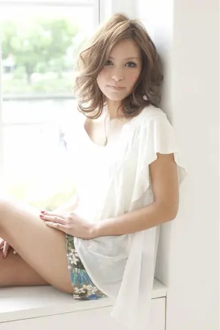 ミディアム 髪質改善\酸熱TR カット【店長】のヘアスタイル