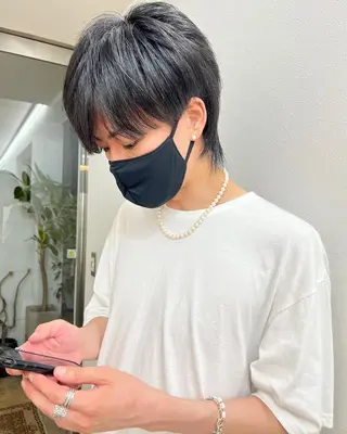 ショート カラー パーマ ヘアアレンジ メンズ 【池袋/スパイキー ショート】ⓝⓘⓜⓤのヘアスタイル