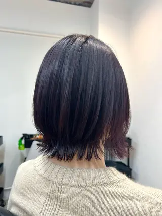 ミディアム カラー 韓国ボブ/レイヤー/ ハイトーン/まなみのヘアスタイル