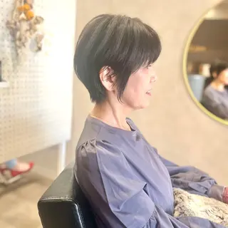 ショート カラー 瀧　元気/ショート/ 白髪ぼかし/髪質改善のヘアスタイル