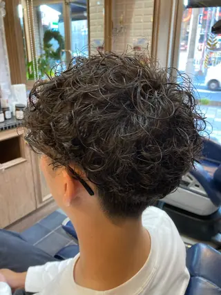 パーマ メンズ ルピナス中田店長 山口大地のヘアスタイル