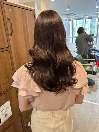ロング カラー 安藤 ひなたのヘアスタイル