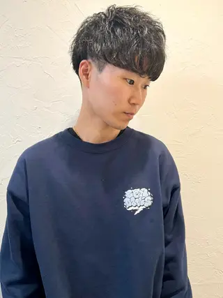 ミディアム パーマ メンズ 【池袋/スパイキー ショート】ⓝⓘⓜⓤのヘアスタイル