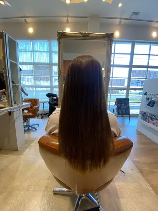 ロング あ いのヘアスタイル