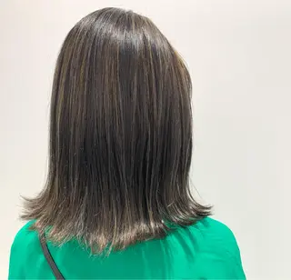 ミディアム カラー ボブ/美髪矯正 /佐藤　奈巳のヘアスタイル