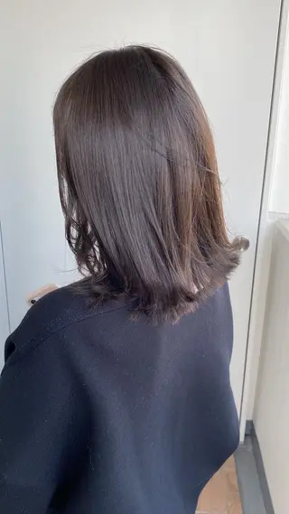 ミディアム カラー パーマ ヘアアレンジ 髪質改善絹髪質感TR レイヤーカット/熊澤のヘアスタイル