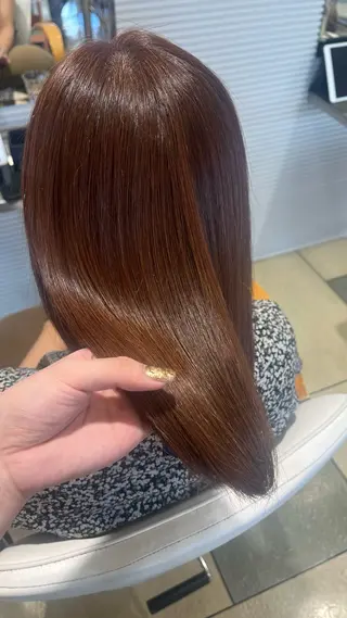 セミロング カラー ベージュカラー⌇﻿ くびれヘア.𐙚心音のヘアスタイル