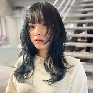 ロング 栄/レイヤーカット /オリーブ/傑🦥のヘアスタイル