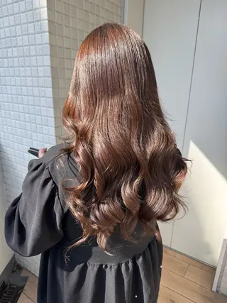 ロング カラー 縮毛矯正/艶髪カラー ヘアアレンジ/ひふみのヘアスタイル