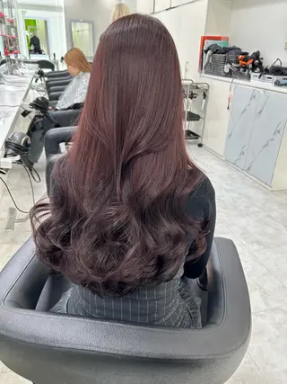 ロング カラー ヘアアレンジ トレンド暖色/ sayaka🍒のヘアスタイル