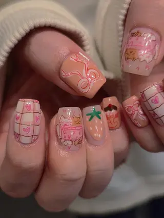 ネイル 3dパーツ/流行り 👧shushu❤️のネイルデザイン