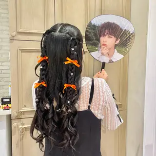 ヘアアレンジ ハイトーンカラー/ 長さだし🐇きょうかのヘアスタイル