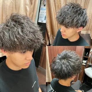 ロング パーマ メンズ 高橋 亜美奈のヘアスタイル