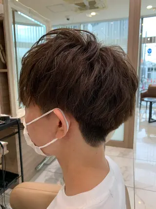 ショート カラー メンズ 【メンズ縮毛矯正】 田中秀斗のヘアスタイル