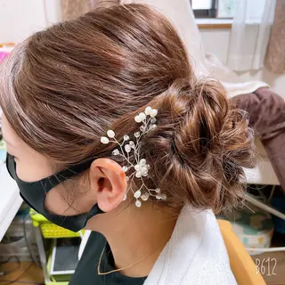セミロング ヘアアレンジ The Best Beauty受付担当のヘアスタイル