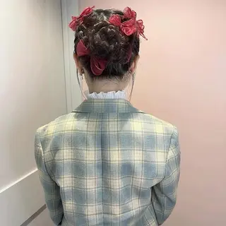 セミロング カラー ヘアアレンジ the path sora♡のヘアスタイル