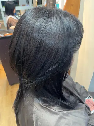 セミロング カラー wakana／ カット／ハイライトのヘアスタイル