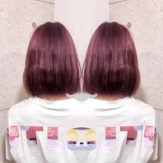 ショート カラー 韓国風/小顔レイヤー /艶カラーのヘアスタイル