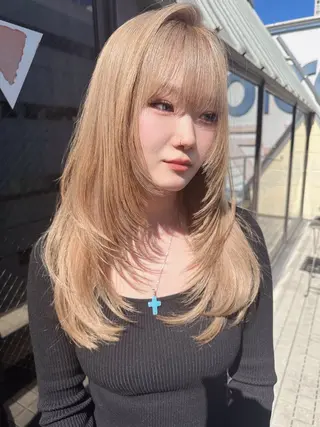 ロング カラー ワンホンヘア ケラチン/Kaitoのヘアスタイル