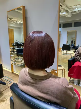 カラー なみまきパーマ/ボブ パーマ🌼杉田 萌恵のヘアスタイル