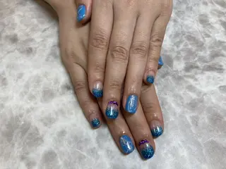 ネイル ネイルリボン 受付スタッフのネイルデザイン