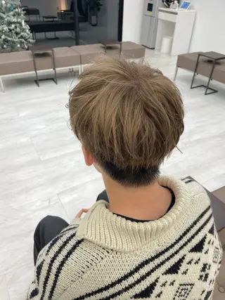 カラー メンズ 高岡/EARTH みお/シールエクステのヘアスタイル