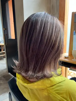 ミディアム カラー SHINYA シンヤヘアーズのヘアスタイル